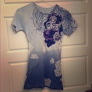 Sinful rose heart sword tee